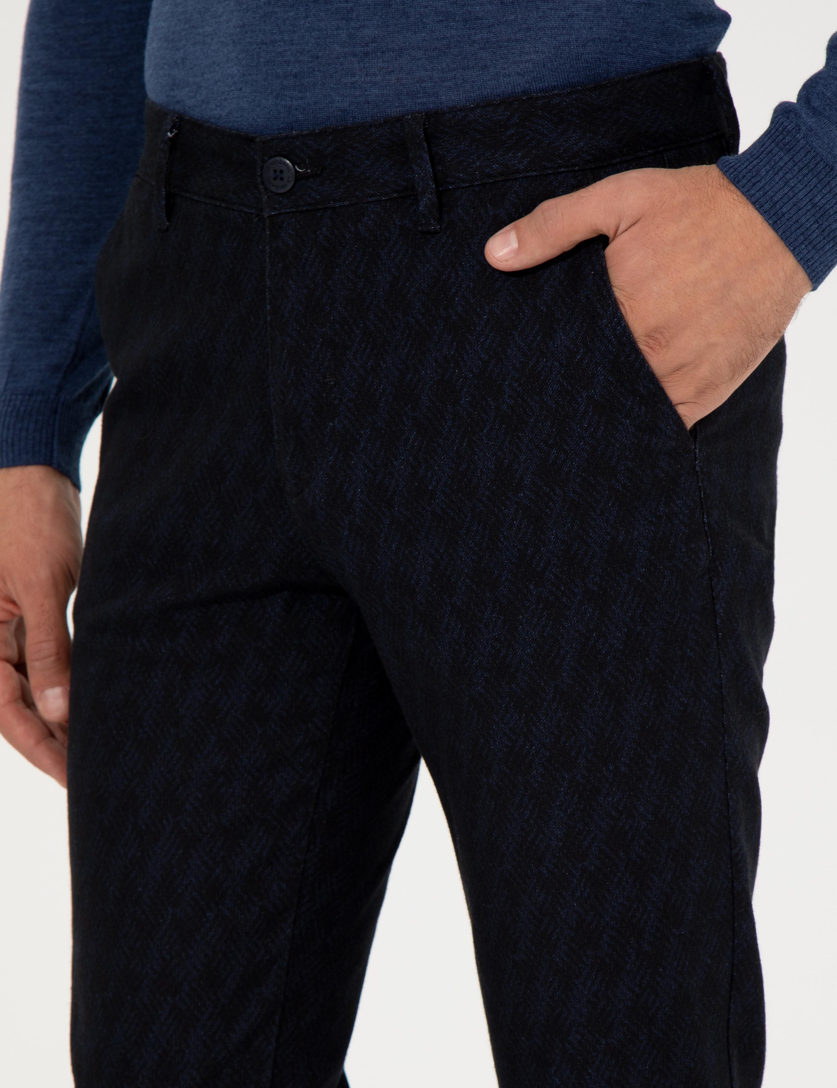 Lacivert Slim Fit Kanvas Pantolon - 50259433008