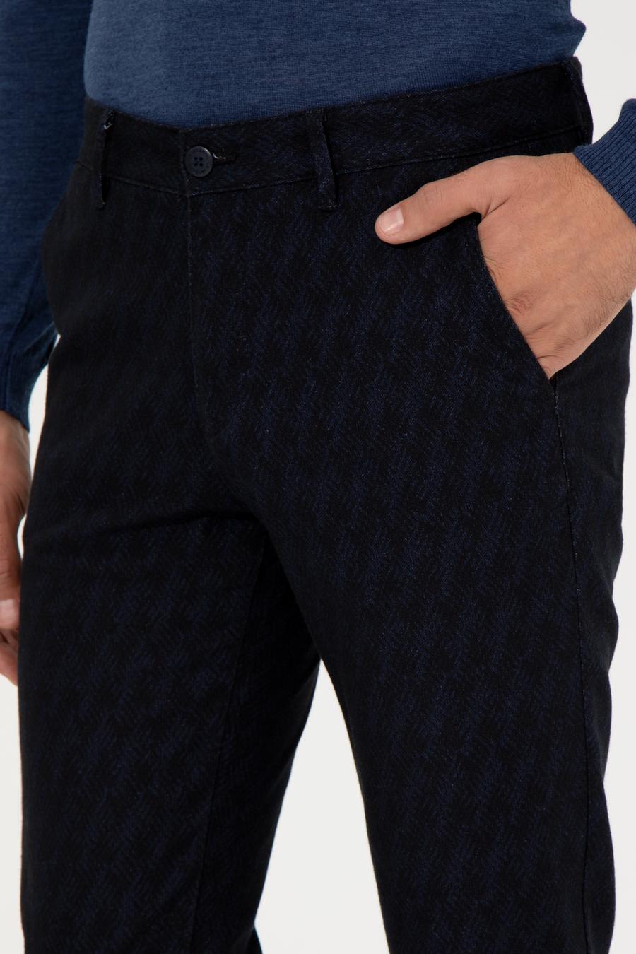 Lacivert Slim Fit Kanvas Pantolon - 50259433008