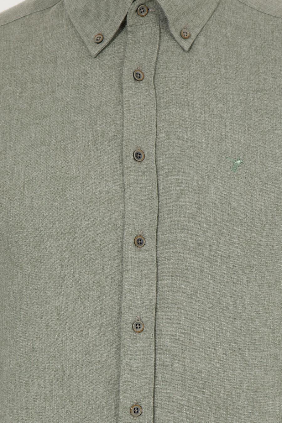 Açık Yeşil Slim Fit Uzun Kollu Gömlek - 50256919276