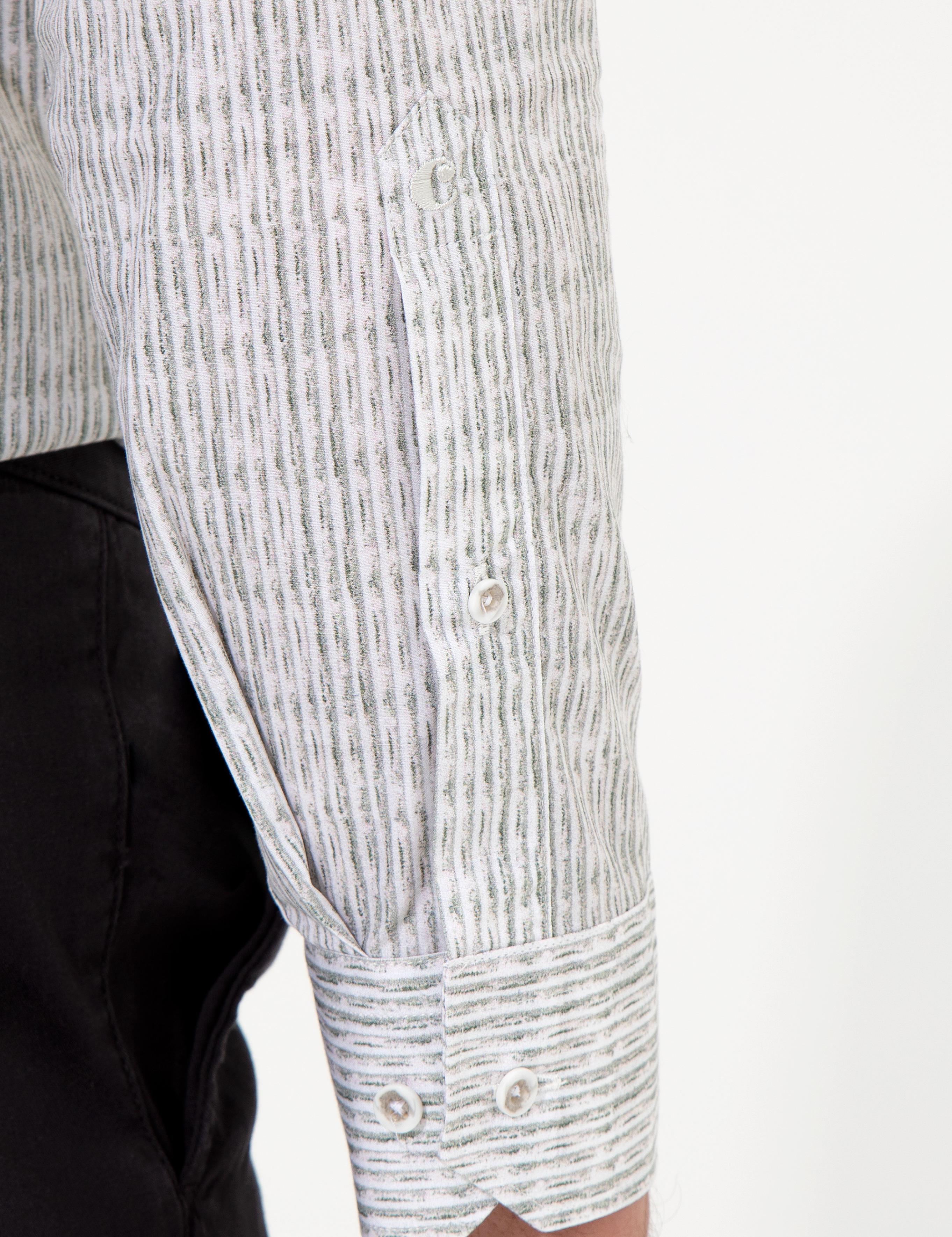 Haki Slim Fit Uzun Kollu Gömlek - 50256728025