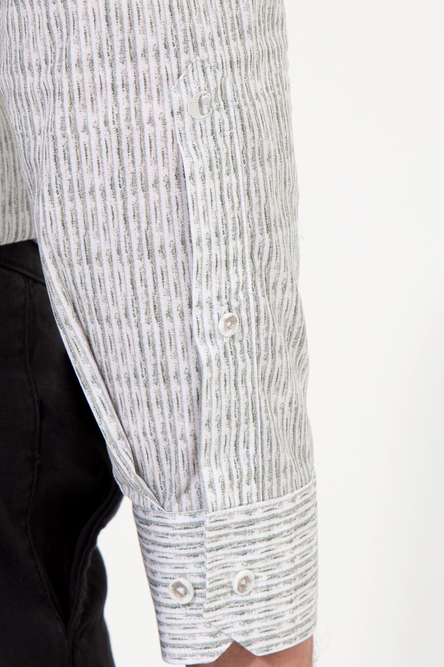 Haki Slim Fit Uzun Kollu Gömlek - 50256728025
