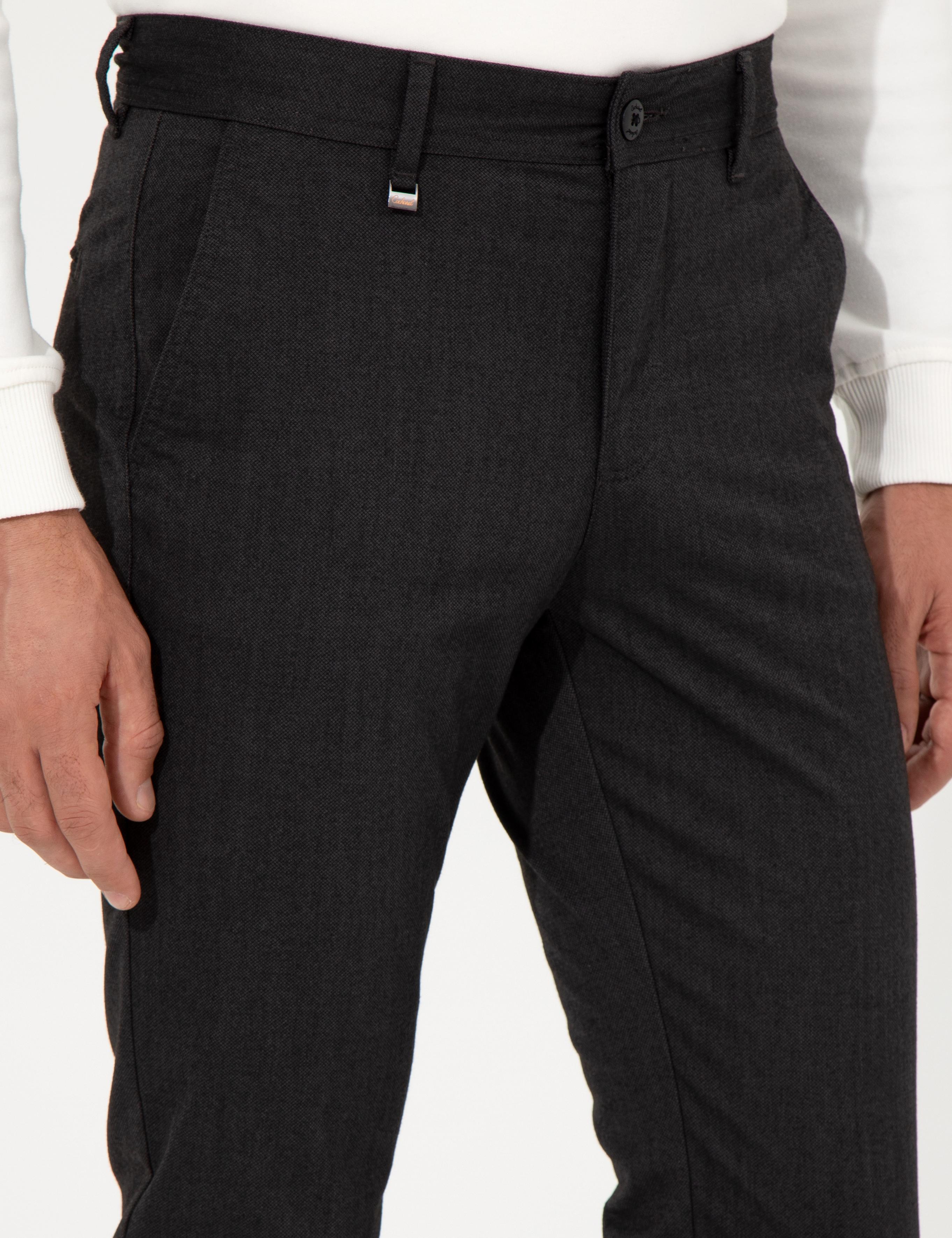 Siyah Slim Fit Kanvas Pantolon - 50259435358