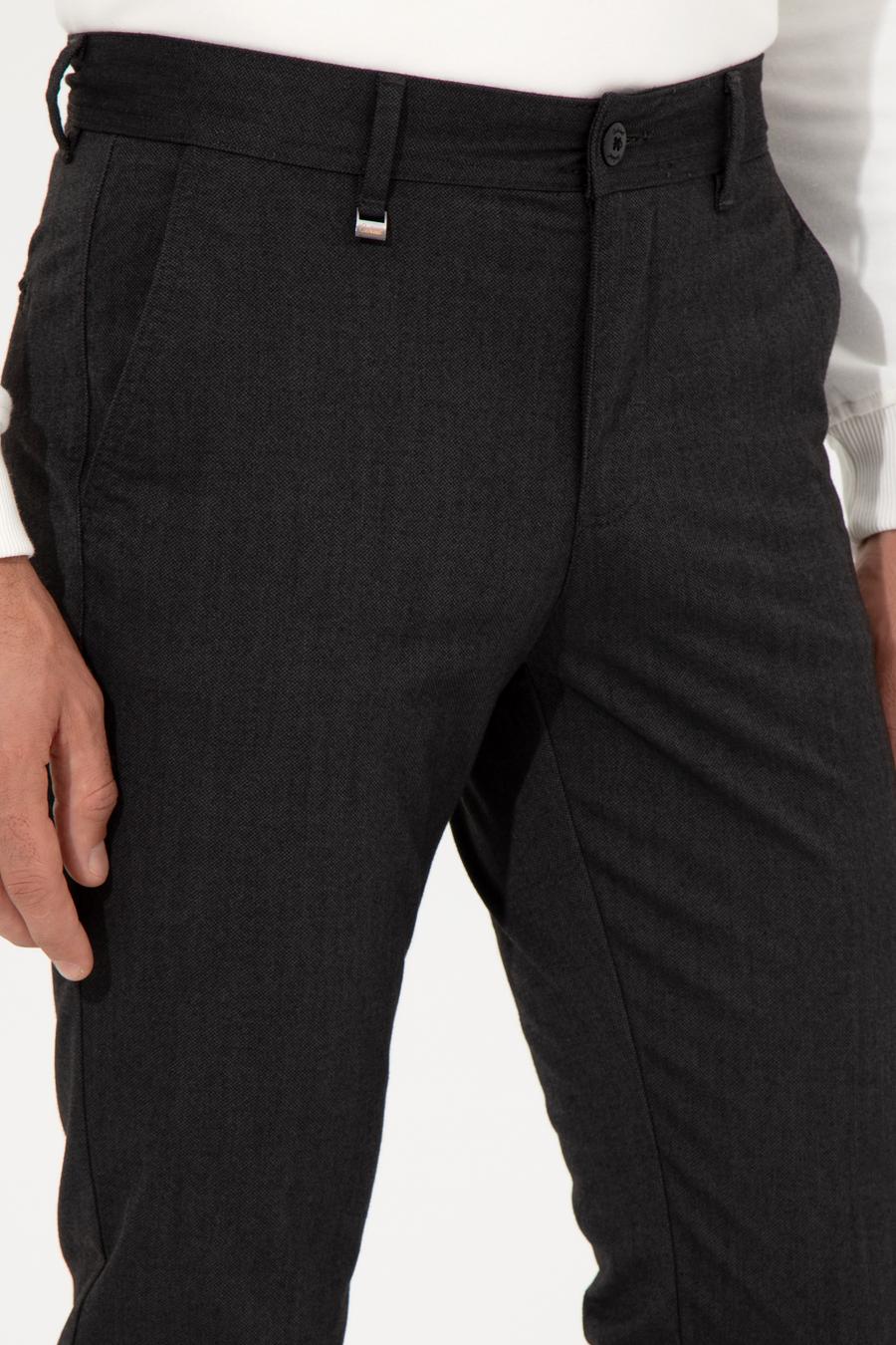 Siyah Slim Fit Kanvas Pantolon - 50259435358