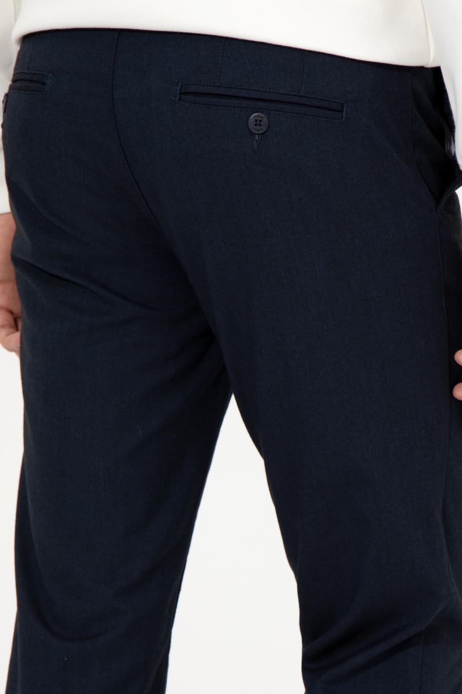 Lacivert Slim Fit Kanvas Pantolon - 50259435153