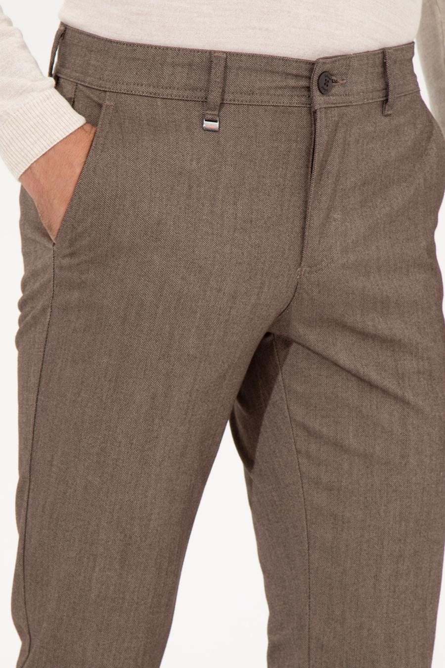 Kahverengi Slim Fit Kanvas Pantolon - 50259435338