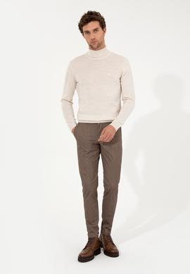Kahverengi Slim Fit Kanvas Pantolon