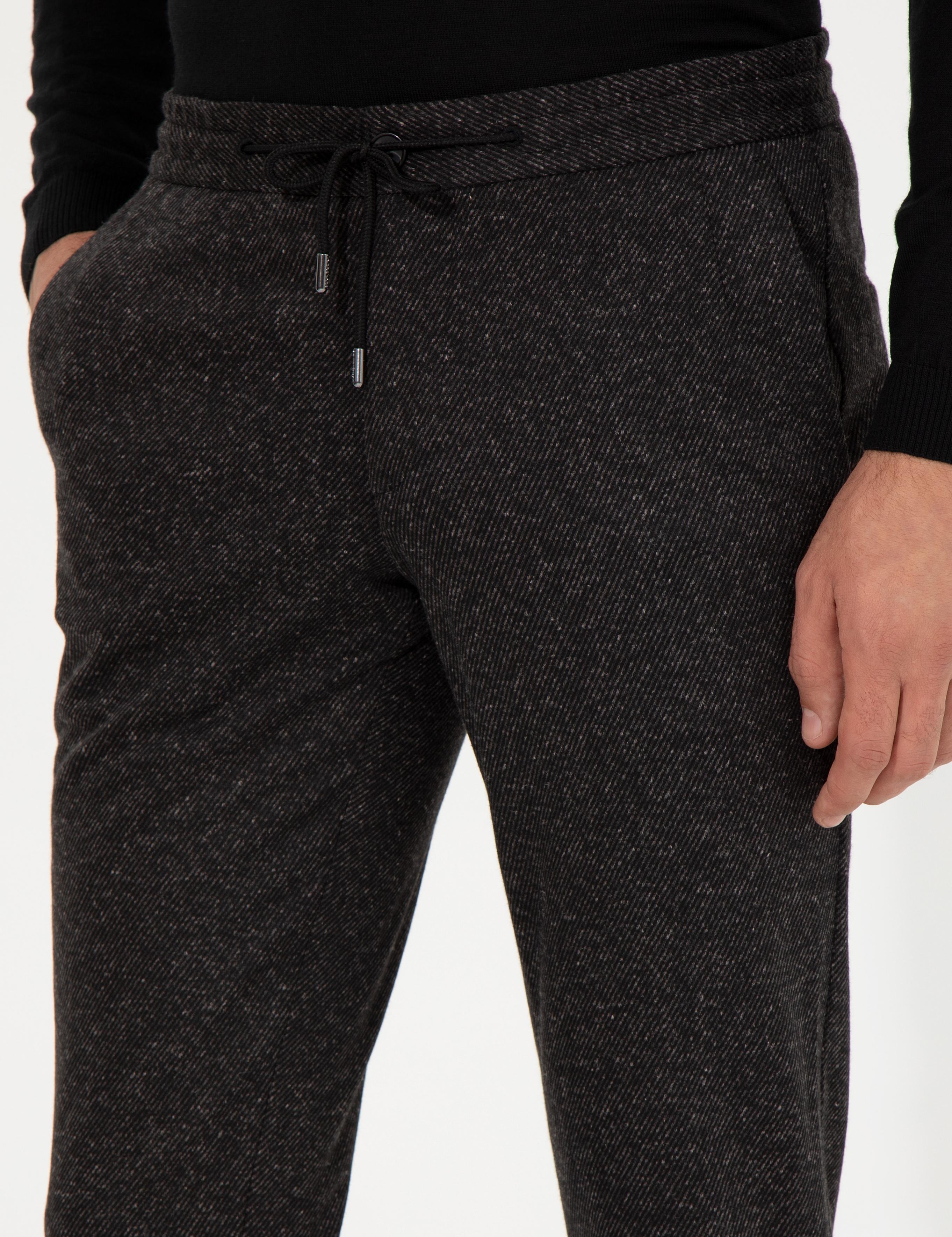 Siyah Ekstra Slim Fit Klasik Pantolon - 50256007006