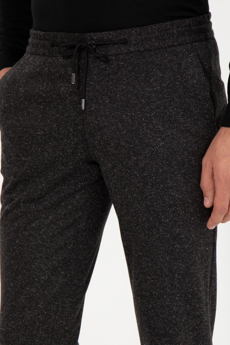 Siyah Ekstra Slim Fit Klasik Pantolon - 50256007006