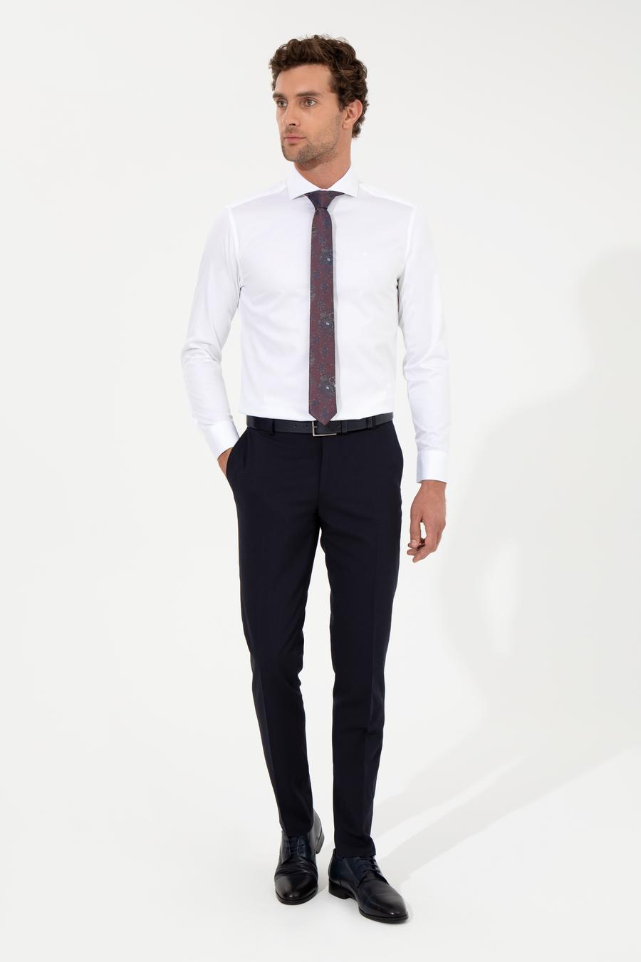 Beyaz Slim Fit Uzun Kollu Basic Gömlek - 50259831044
