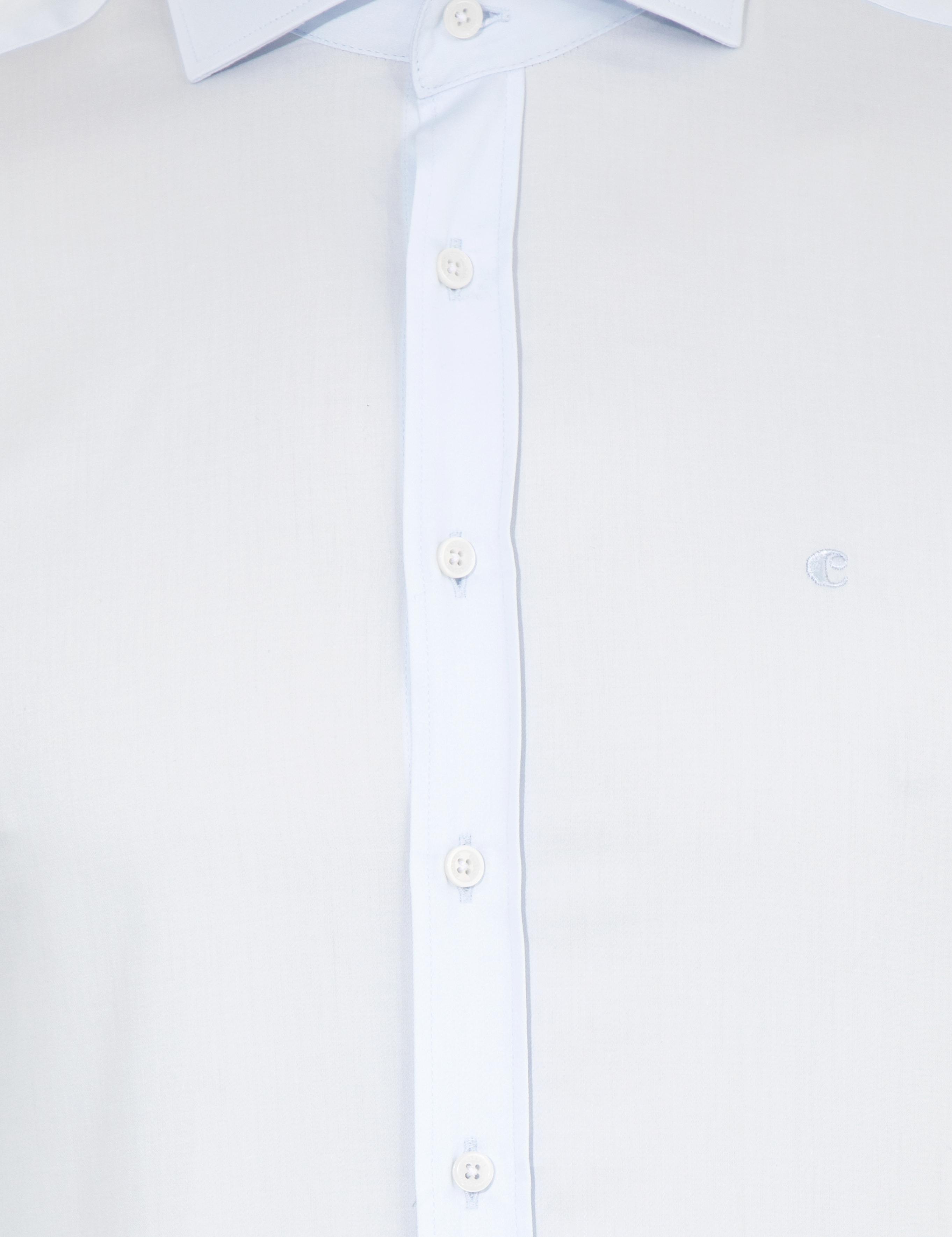 Açık Mavi Slim Fit Uzun Kollu Basic Gömlek - 50259831032