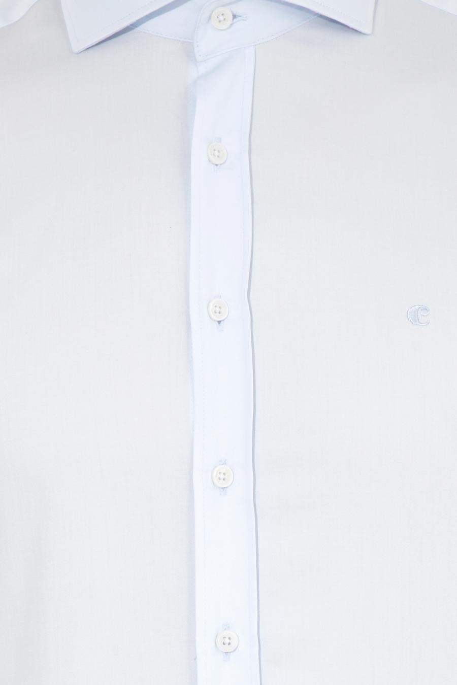 Açık Mavi Slim Fit Uzun Kollu Basic Gömlek - 50259831032