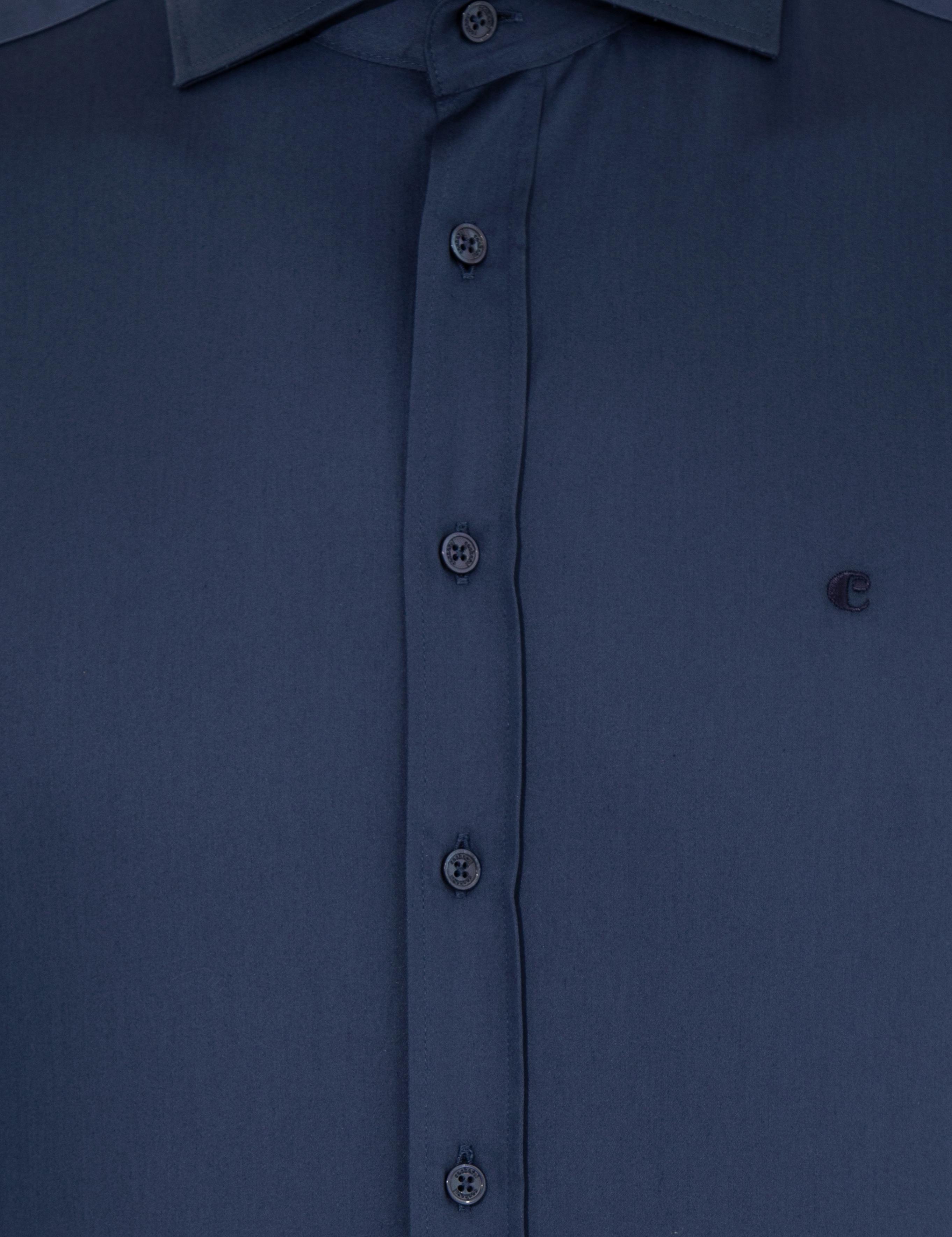 Lacivert Slim Fit Uzun Kollu Basic Gömlek - 50259831080