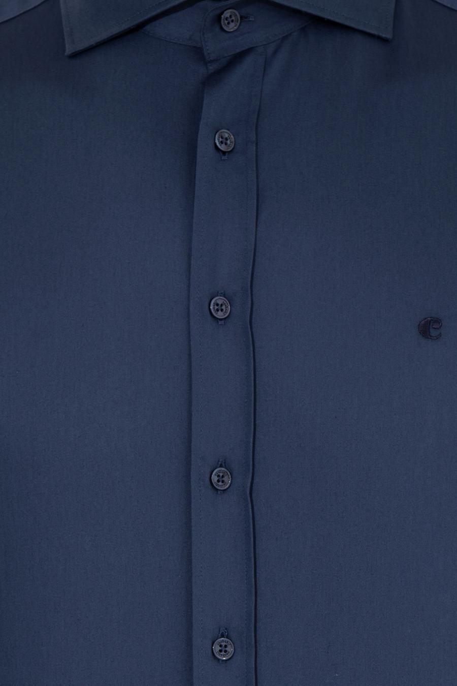 Lacivert Slim Fit Uzun Kollu Basic Gömlek - 50259831080