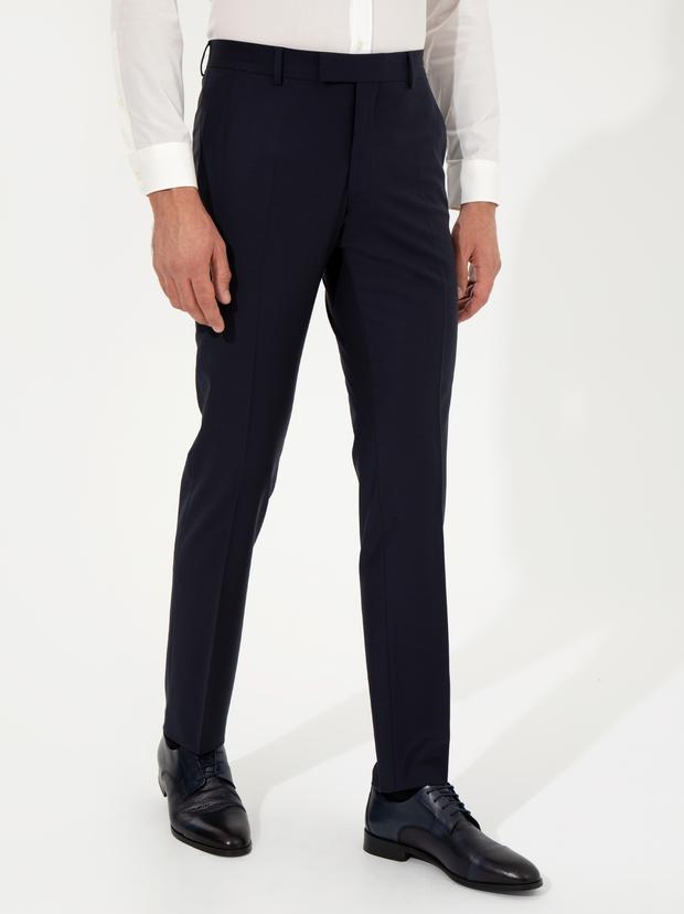 Lacivert Slim Fit Kumaş Pantolon
