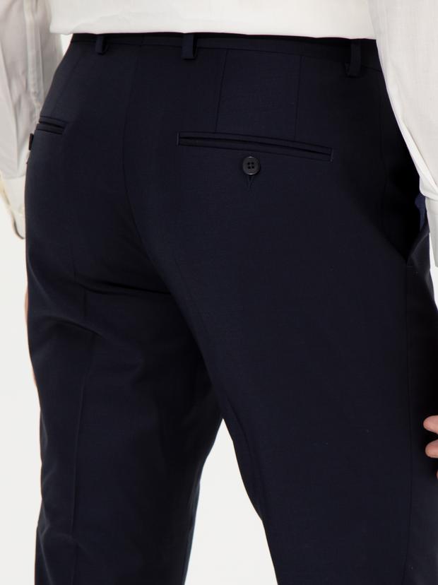 Lacivert Slim Fit Kumaş Pantolon