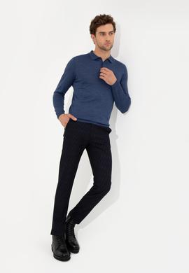 İndigo Slim Fit Polo Yaka Basic Triko Kazak
