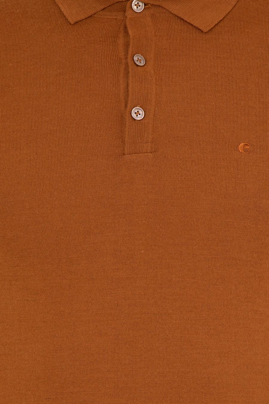 Tarçın Slim Fit Polo Yaka Basic Triko Kazak - 50255613109