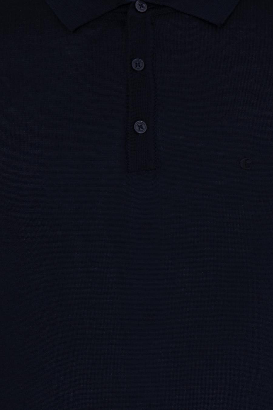 Lacivert Slim Fit Polo Yaka Basic Triko Kazak - 50255613013