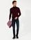 Bordo Slim Fit Balıkçı Yaka Basic Triko Kazak