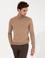 Camel Slim Fit Balıkçı Yaka Basic Triko Kazak