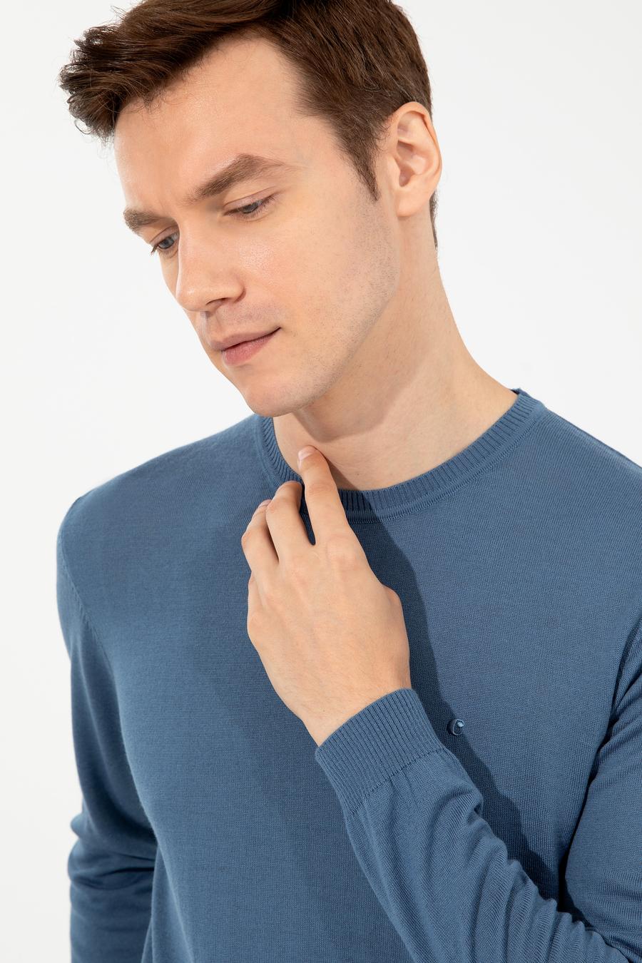 Mavi Slim Fit Bisiklet Yaka Basic Triko Kazak - 50257398163