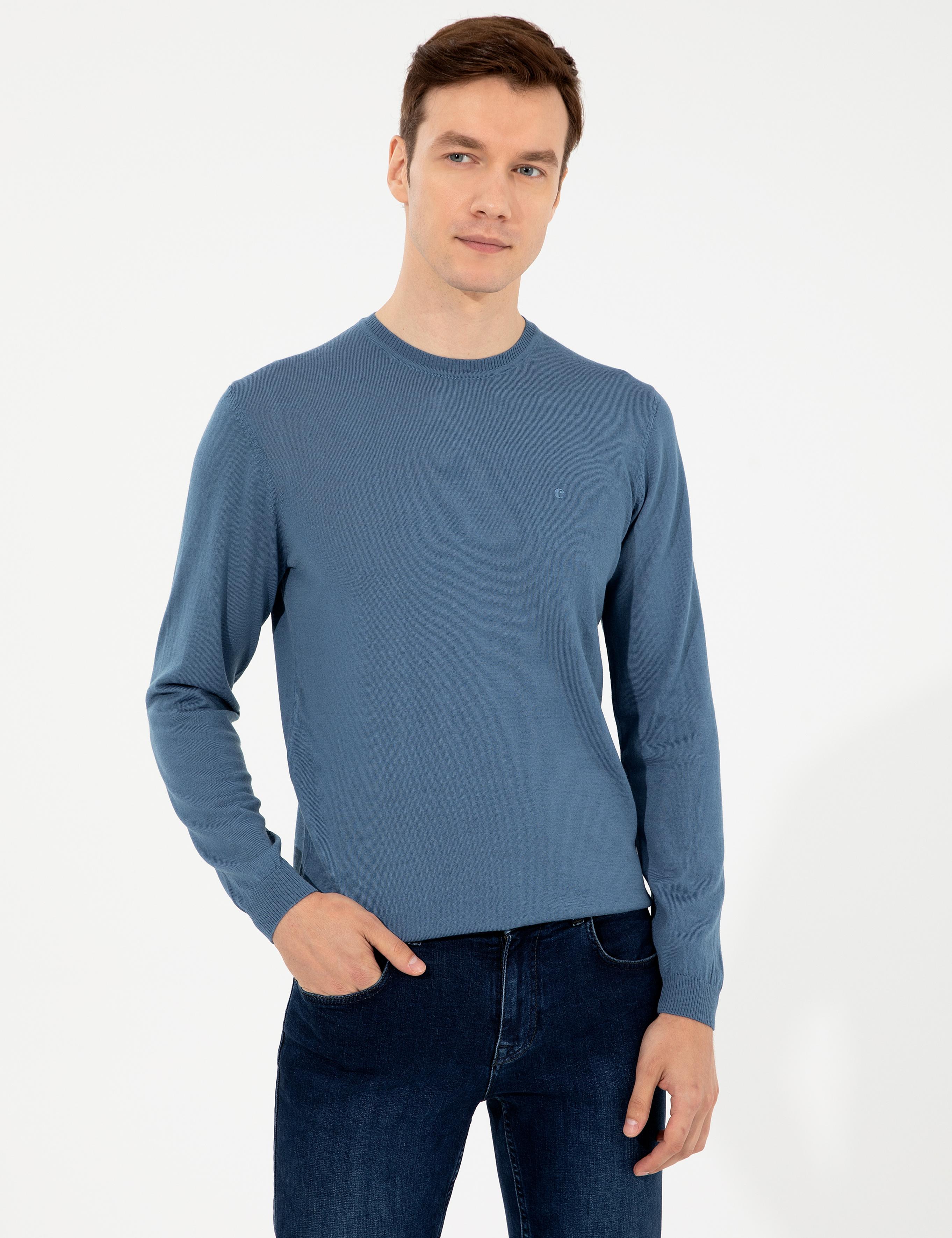 Mavi Slim Fit Bisiklet Yaka Basic Triko Kazak - 50257398163