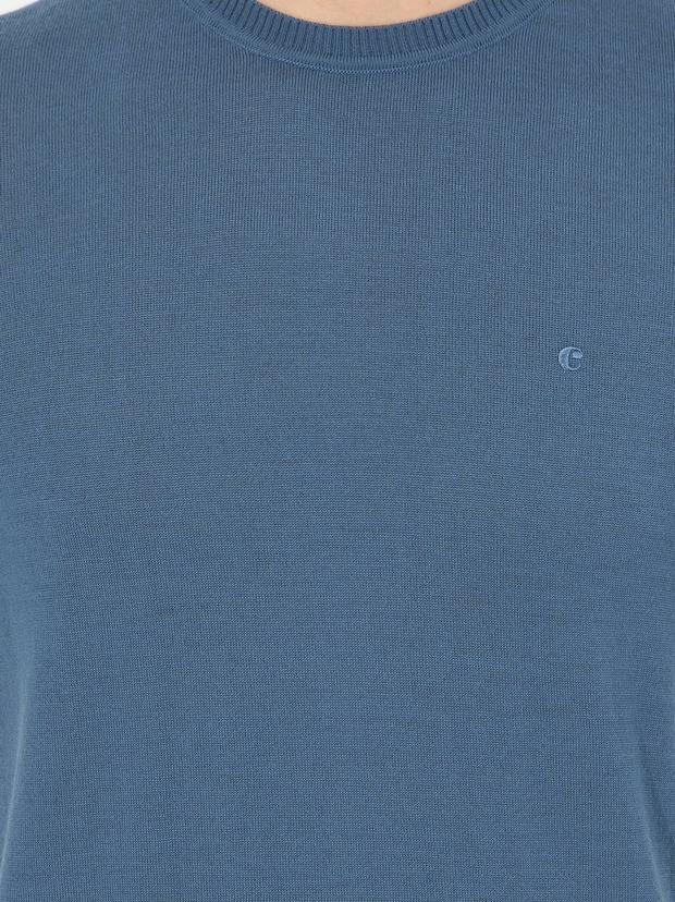 Mavi Slim Fit Bisiklet Yaka Basic Triko Kazak
