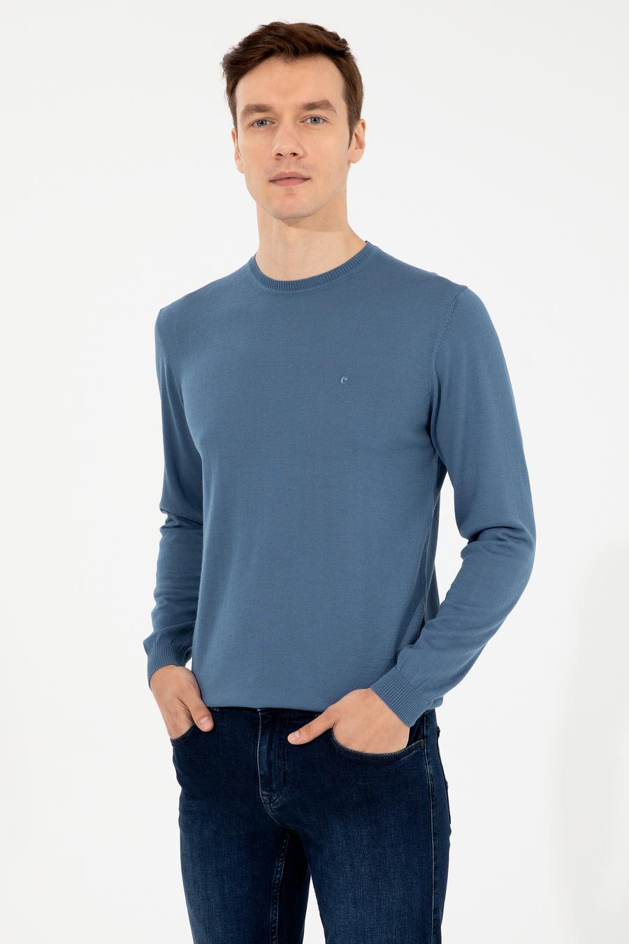 Mavi Slim Fit Bisiklet Yaka Basic Triko Kazak - 50257398163