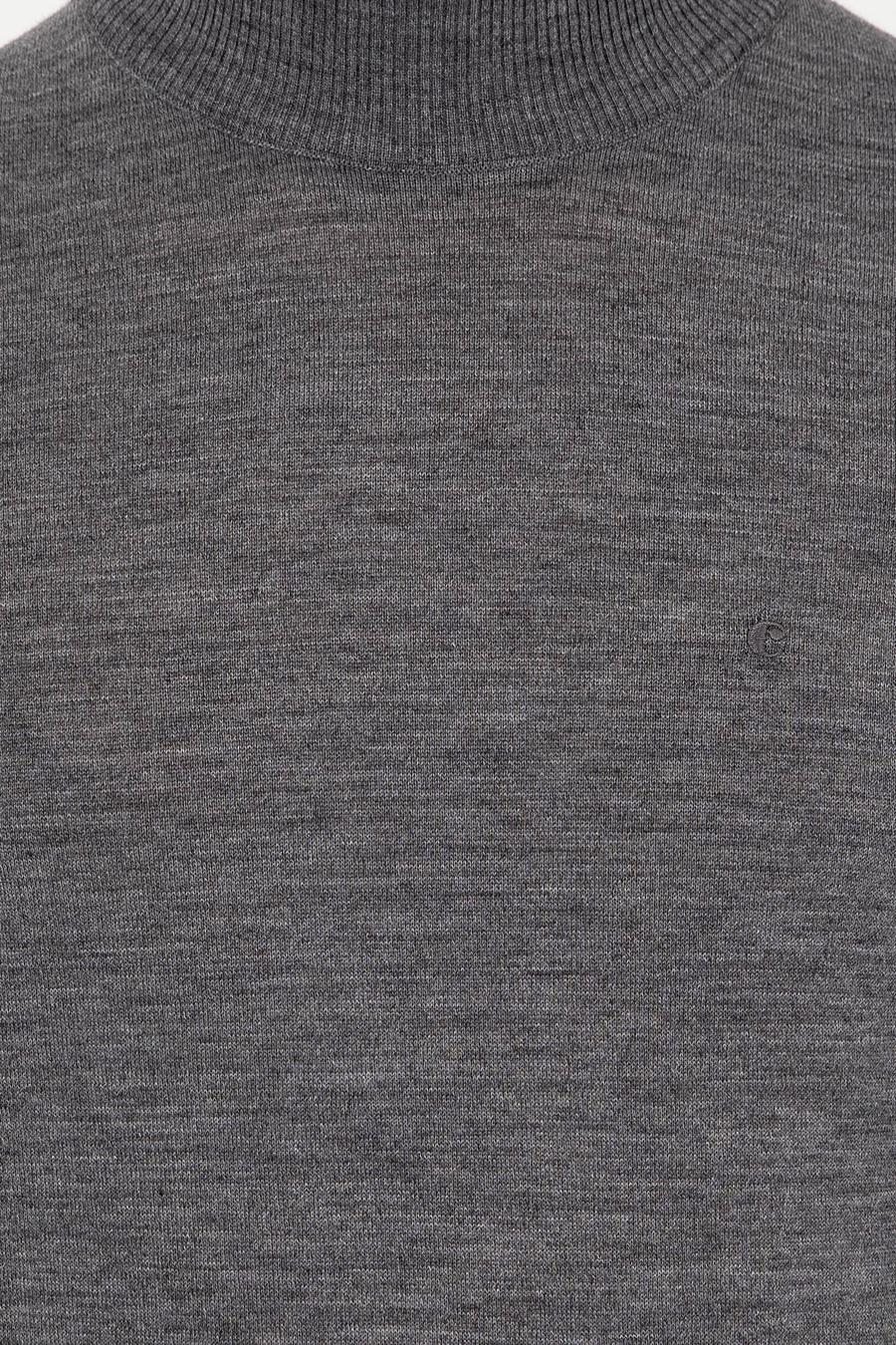 Füme Slim Fit Yarım Balıkçı Basic Triko Kazak - 50257711125