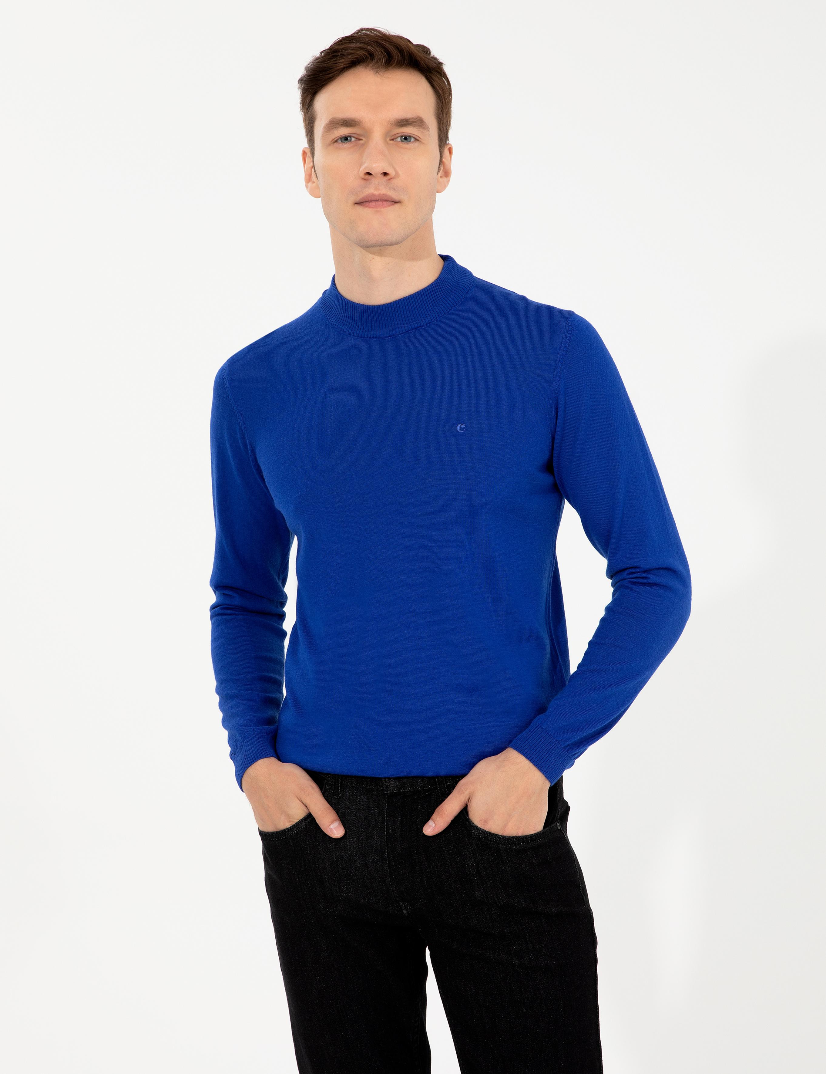 Sax Slim Fit Çeyrek Balıkçı Yaka Basic Triko Kazak - 50257712084