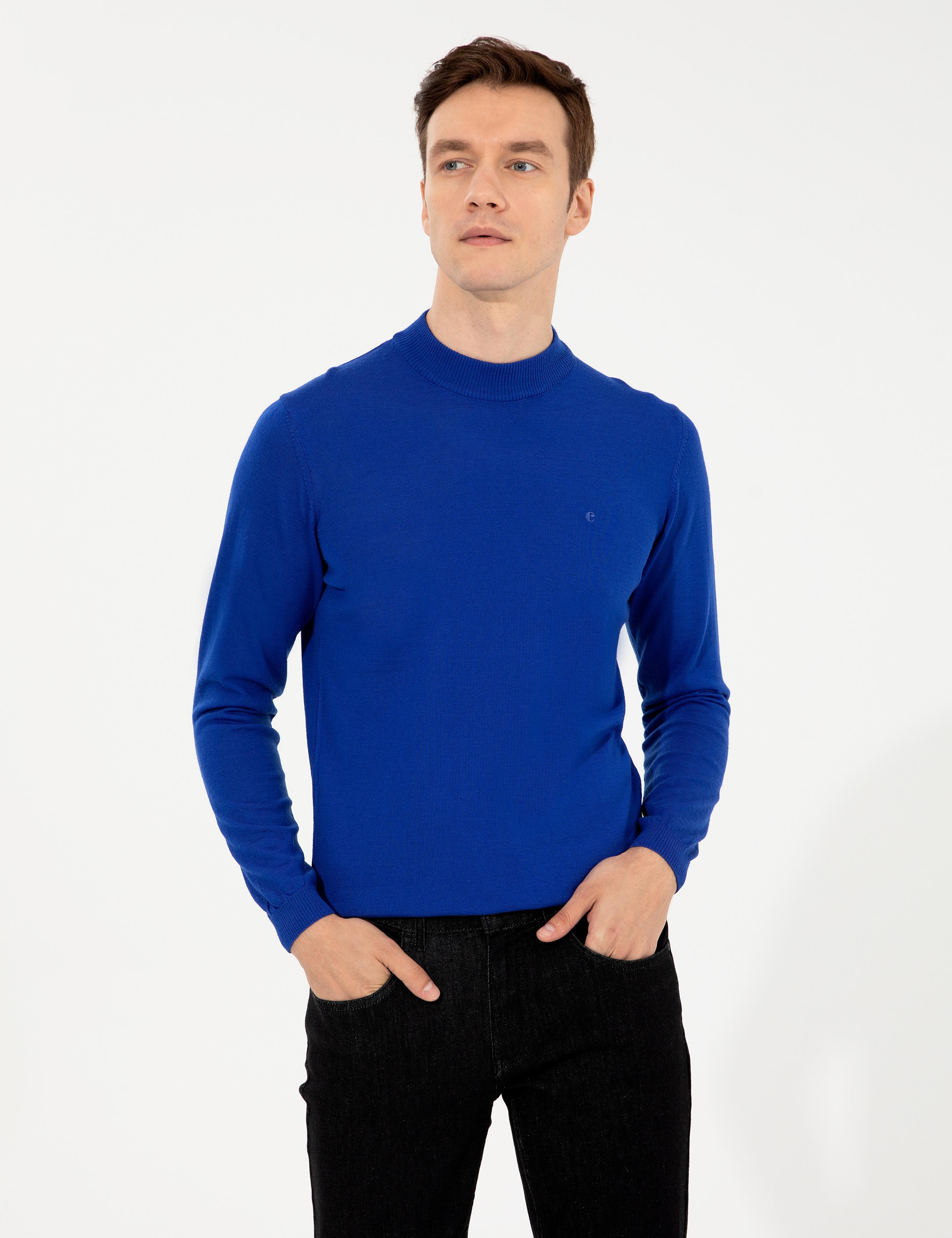 Sax Slim Fit Çeyrek Balıkçı Yaka Basic Triko Kazak - 50257712084