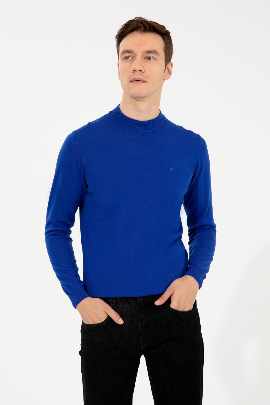 Sax Slim Fit Çeyrek Balıkçı Yaka Basic Triko Kazak - 50257712084