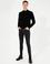 Siyah Slim Fit Çeyrek Balıkçı Yaka Basic Triko Kazak
