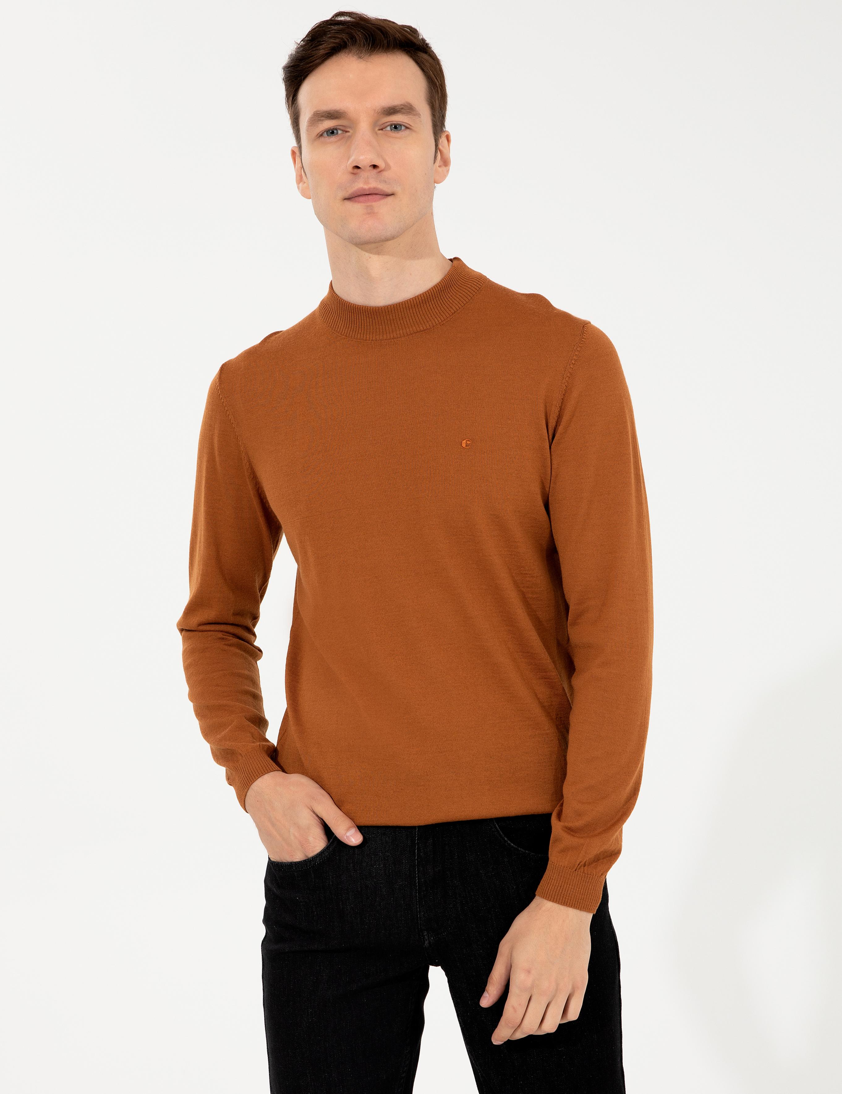 Tarçın Slim Fit Çeyrek Balıkçı Yaka Basic Triko Kazak - 50257712115