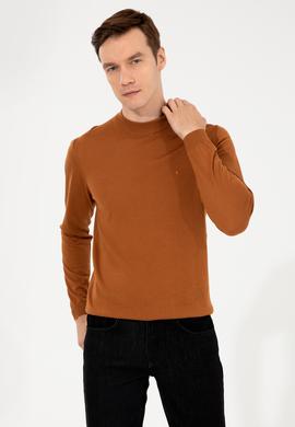 Tarçın Slim Fit Çeyrek Balıkçı Yaka Basic Triko Kazak
