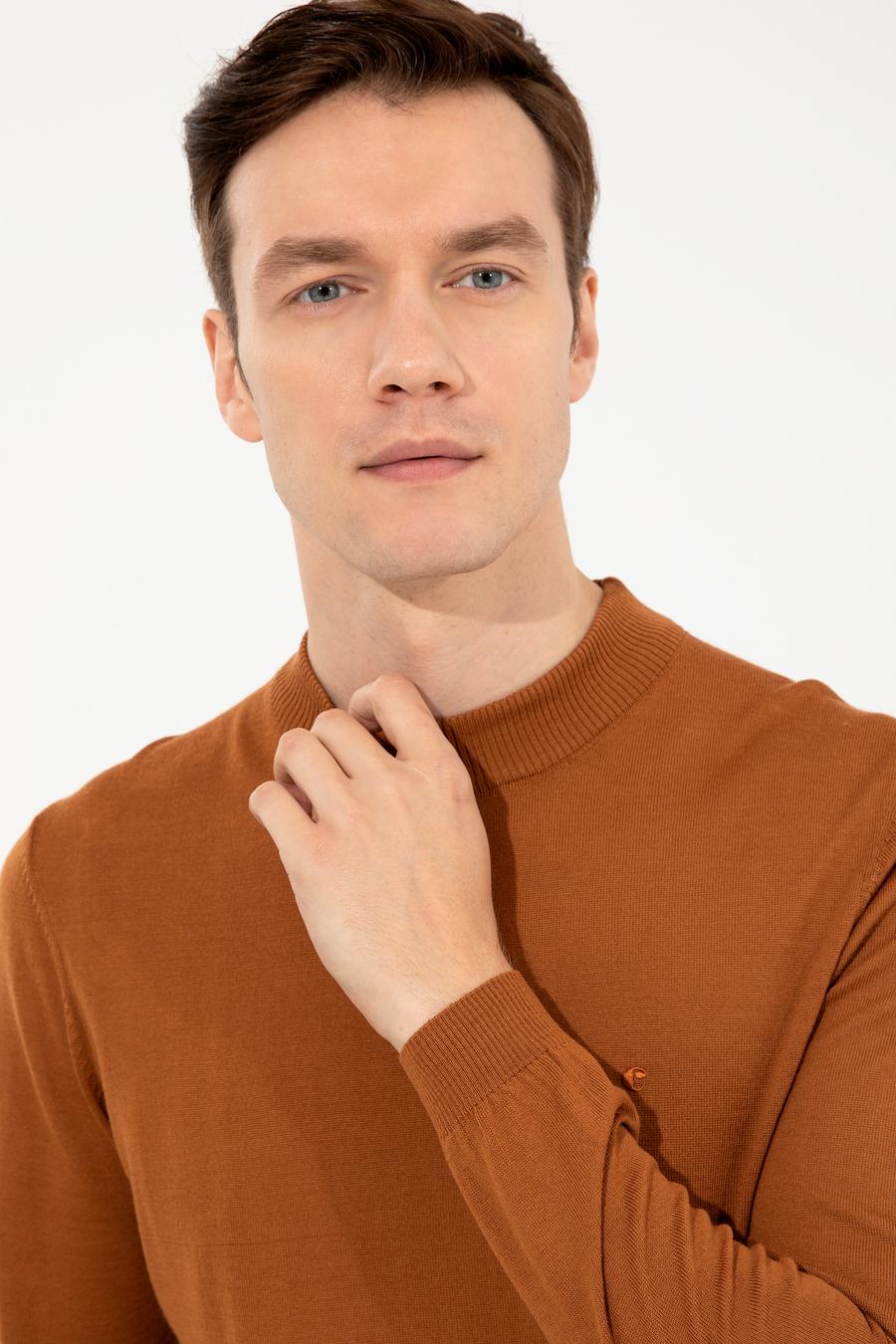 Tarçın Slim Fit Çeyrek Balıkçı Yaka Basic Triko Kazak - 50257712115
