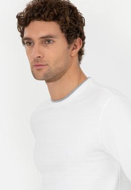 Beyaz Dokulu Sweatshirt