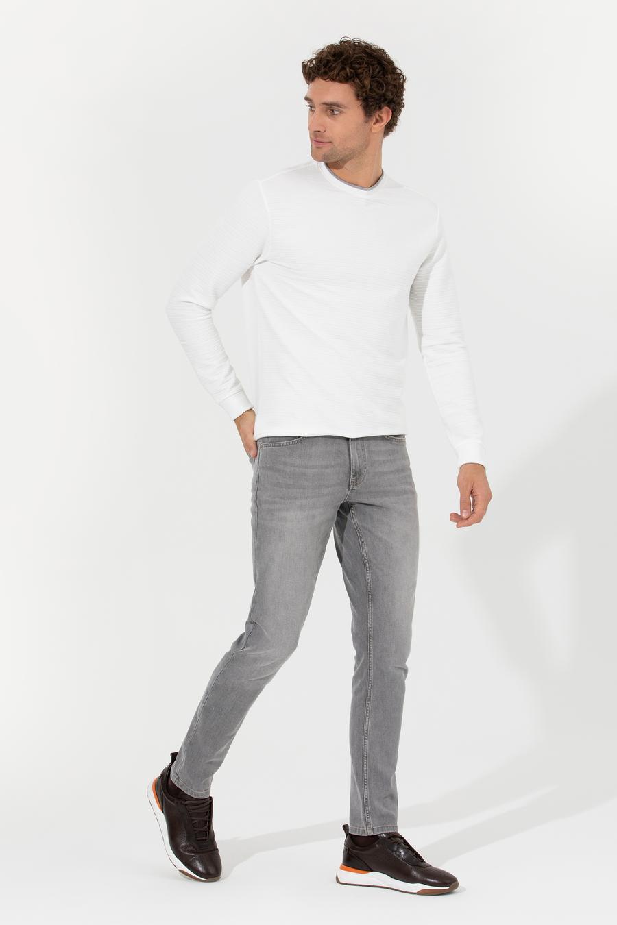 Beyaz Dokulu Sweatshirt - 50257176033