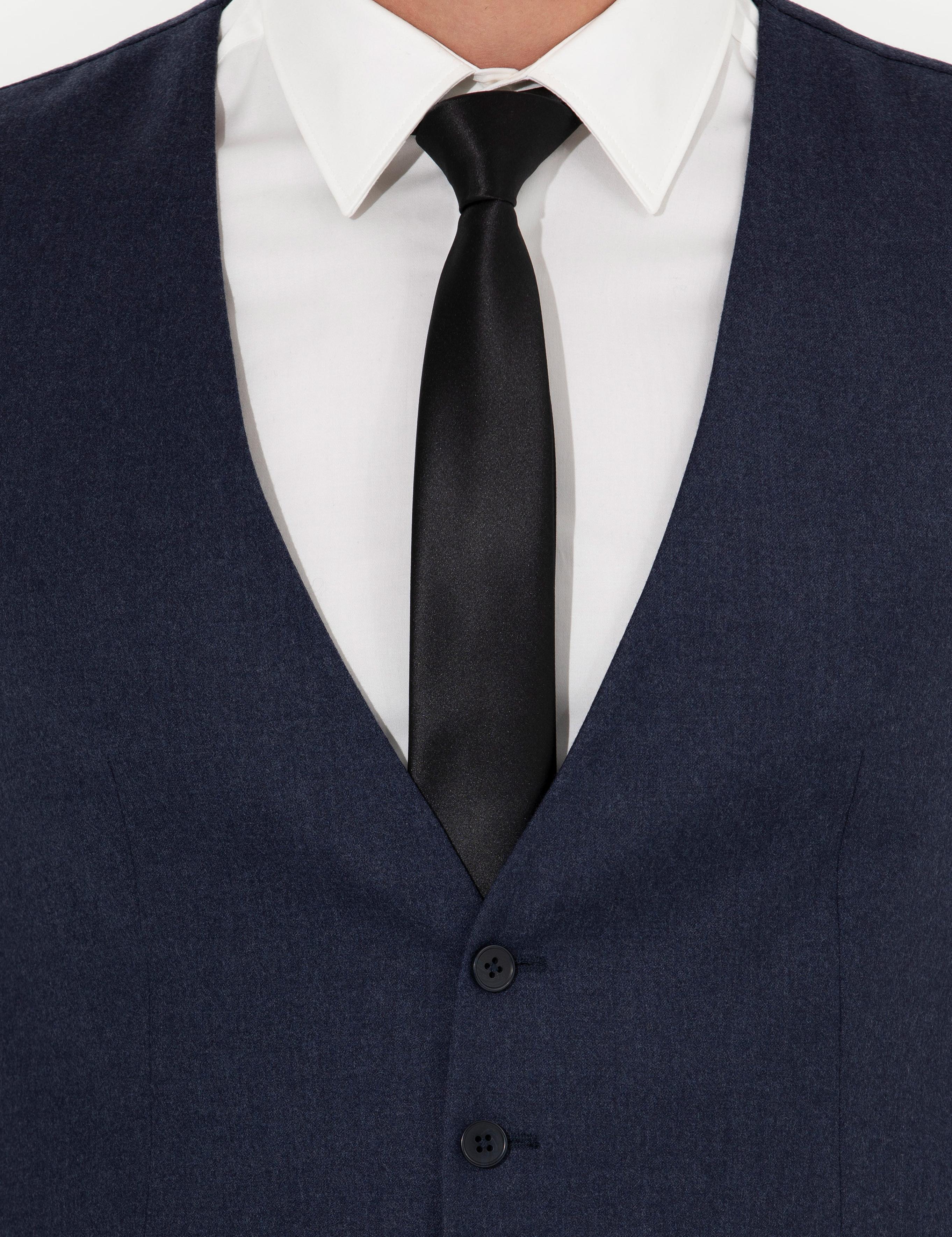 Lacivert Slim Fit Yün Karışımlı Yelek - 50260062039
