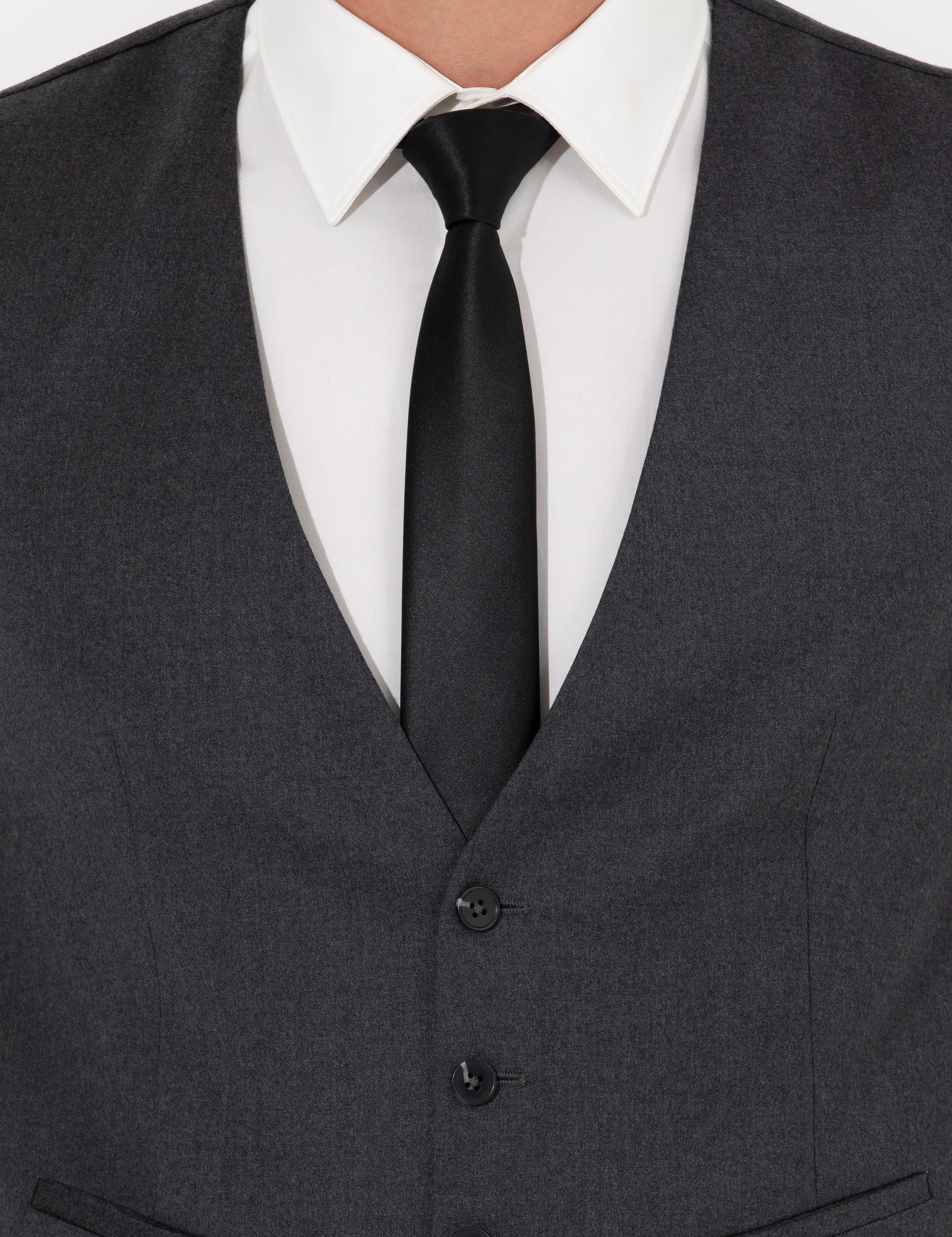 Antrasit Slim Fit Yün Karışımlı Yelek - 50260062072
