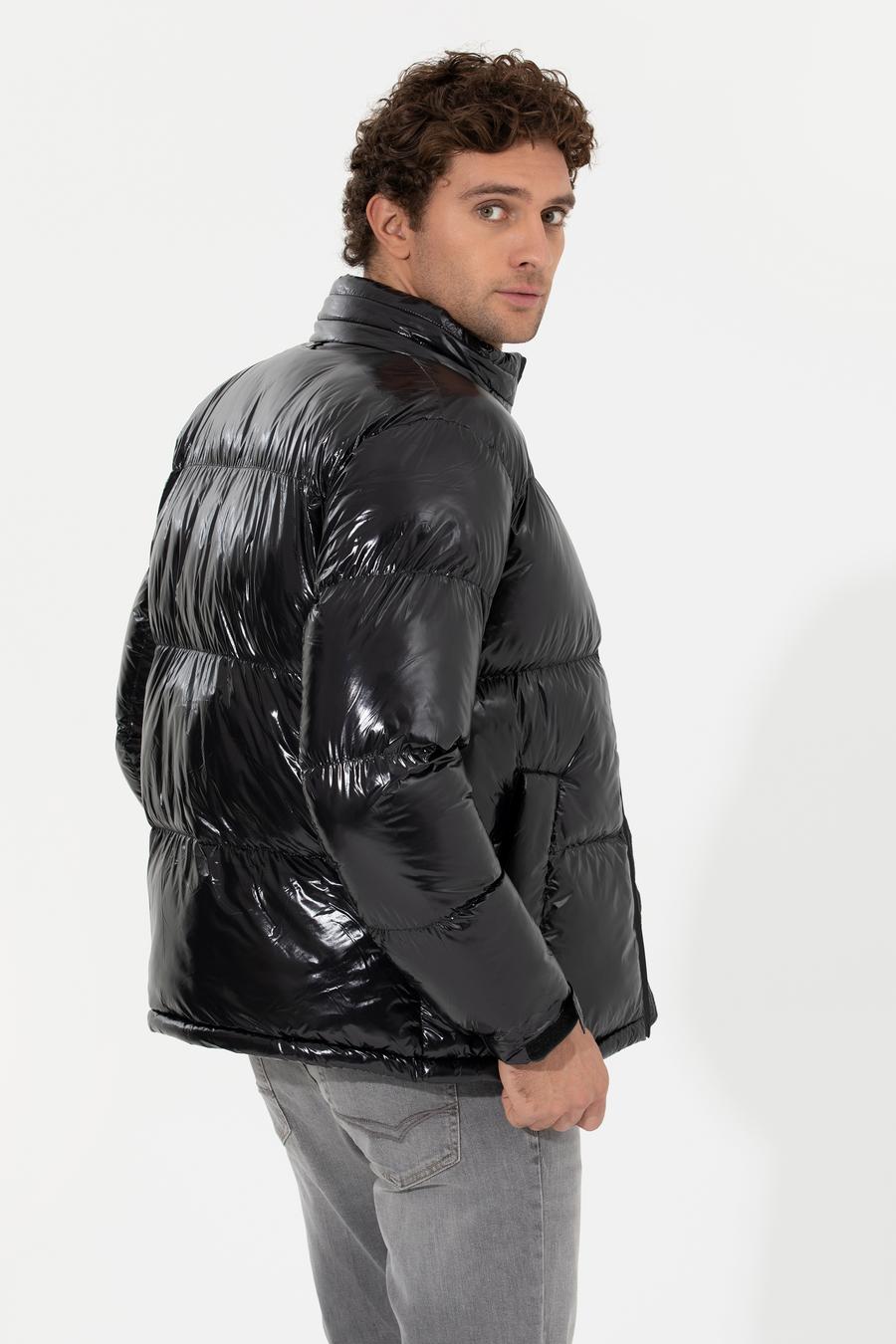 Siyah Comfort Fit Kaz Tüyü Buffer Mont - 50257756005