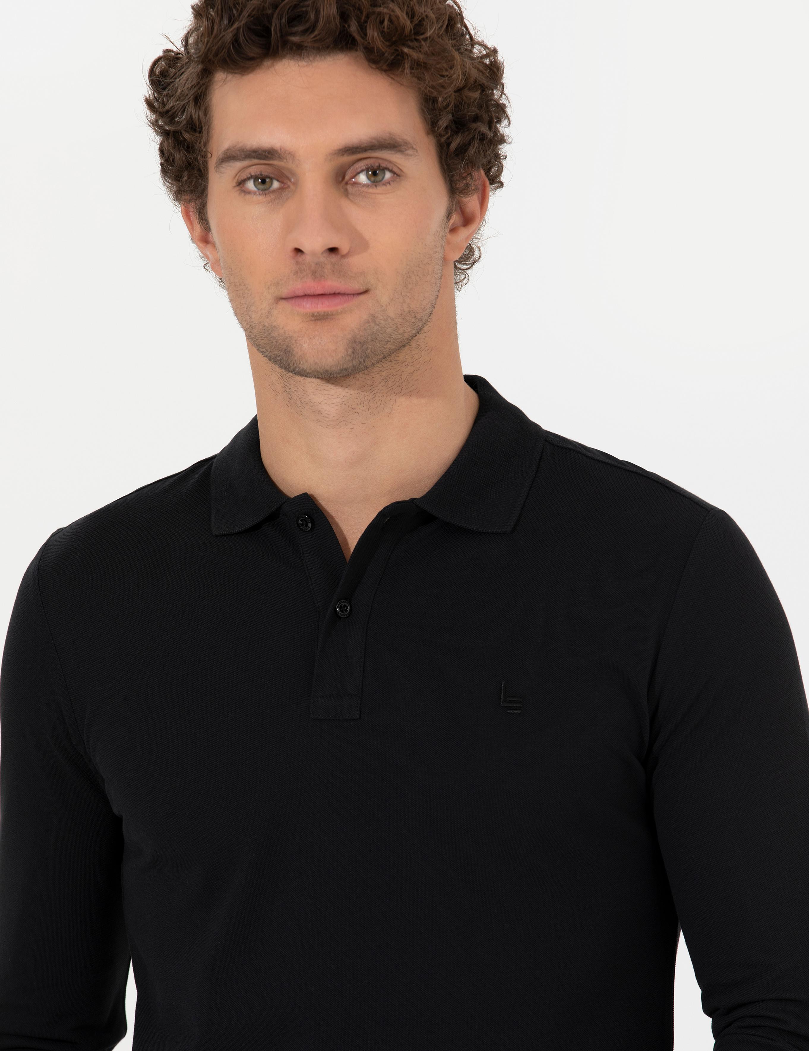 Siyah Slim Fit Sweatshirt - 50264538029