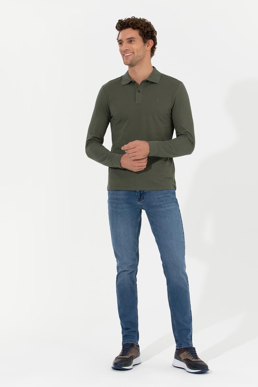 Koyu Yeşil Slim Fit Sweatshirt - 50264538021