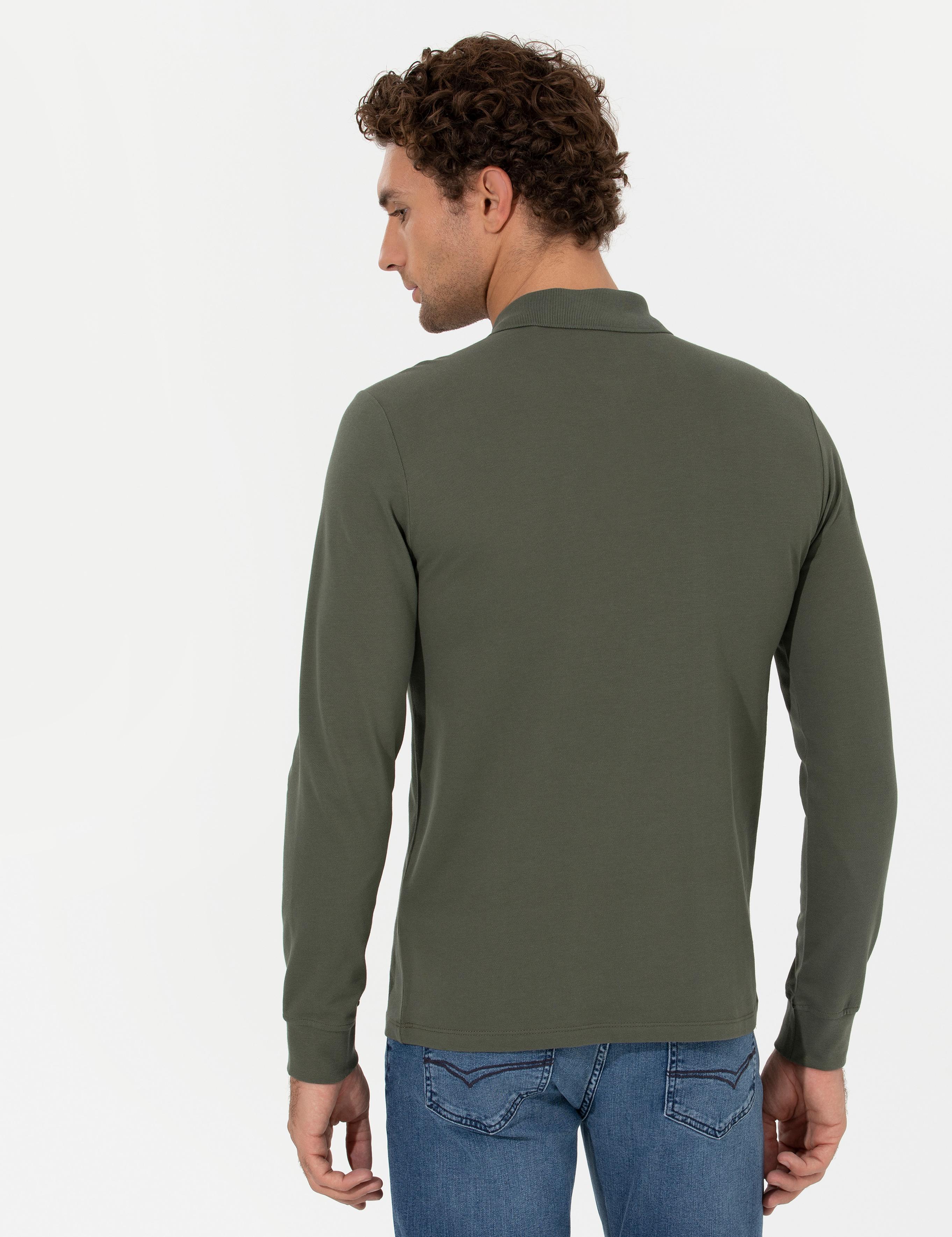 Koyu Yeşil Slim Fit Sweatshirt - 50264538021