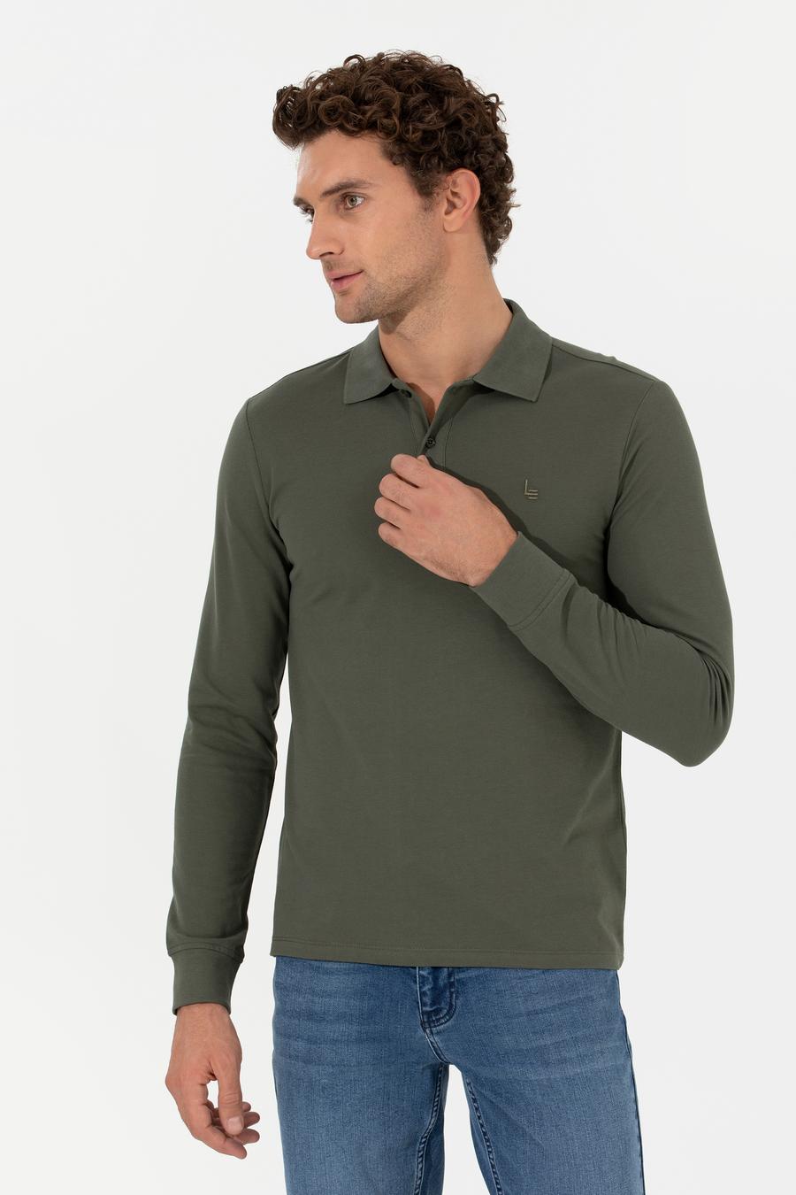 Koyu Yeşil Slim Fit Sweatshirt - 50264538021