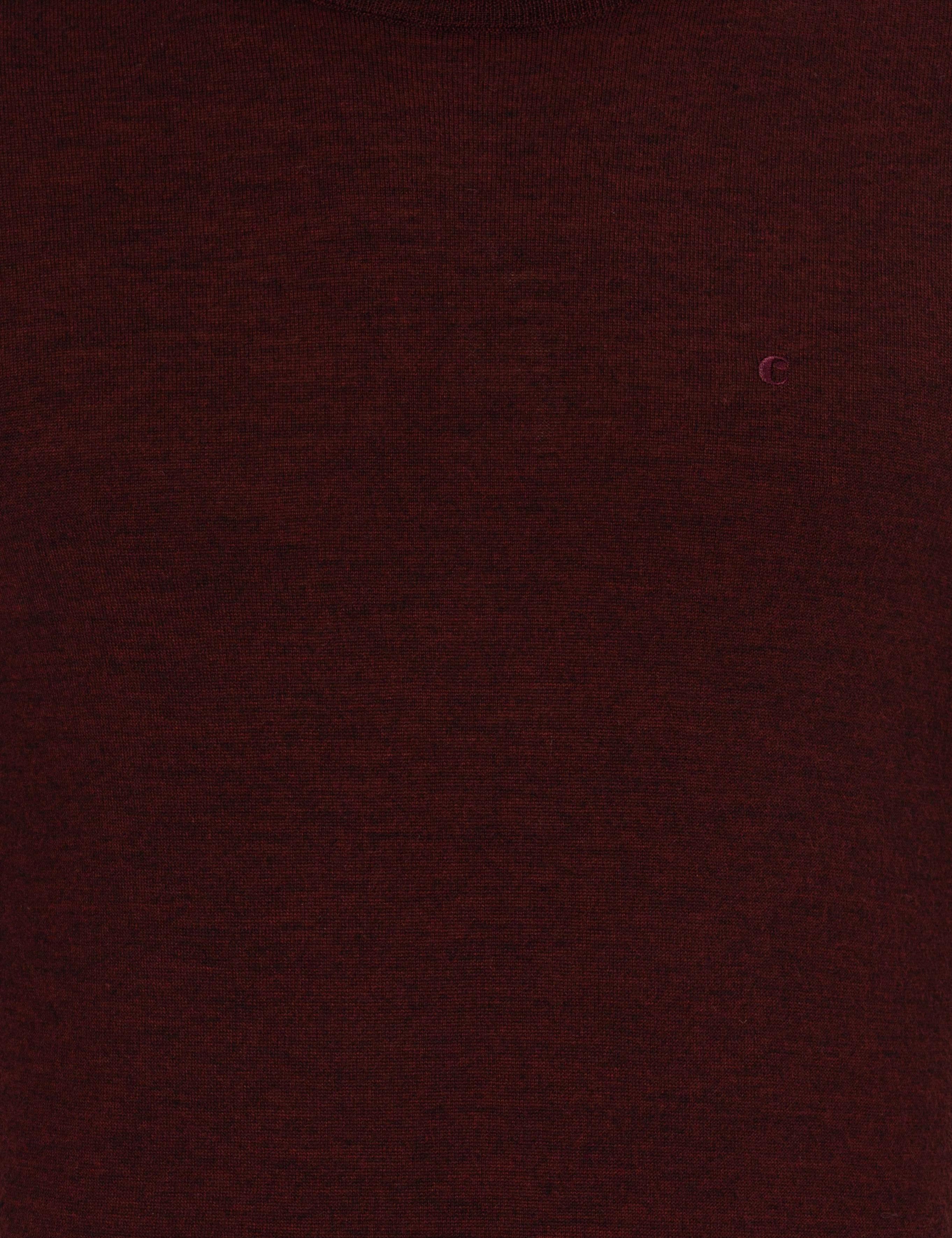 Bordo Slim Fit Bisiklet Yaka Basic Triko Kazak - 50211257011