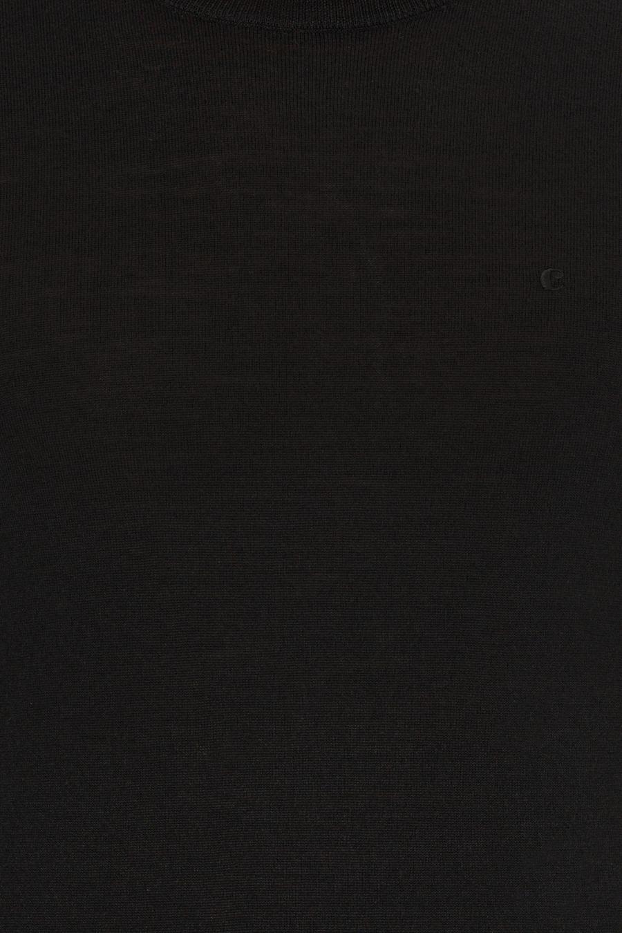 Siyah Slim Fit Bisiklet Yaka Basic Triko Kazak - 50211257068
