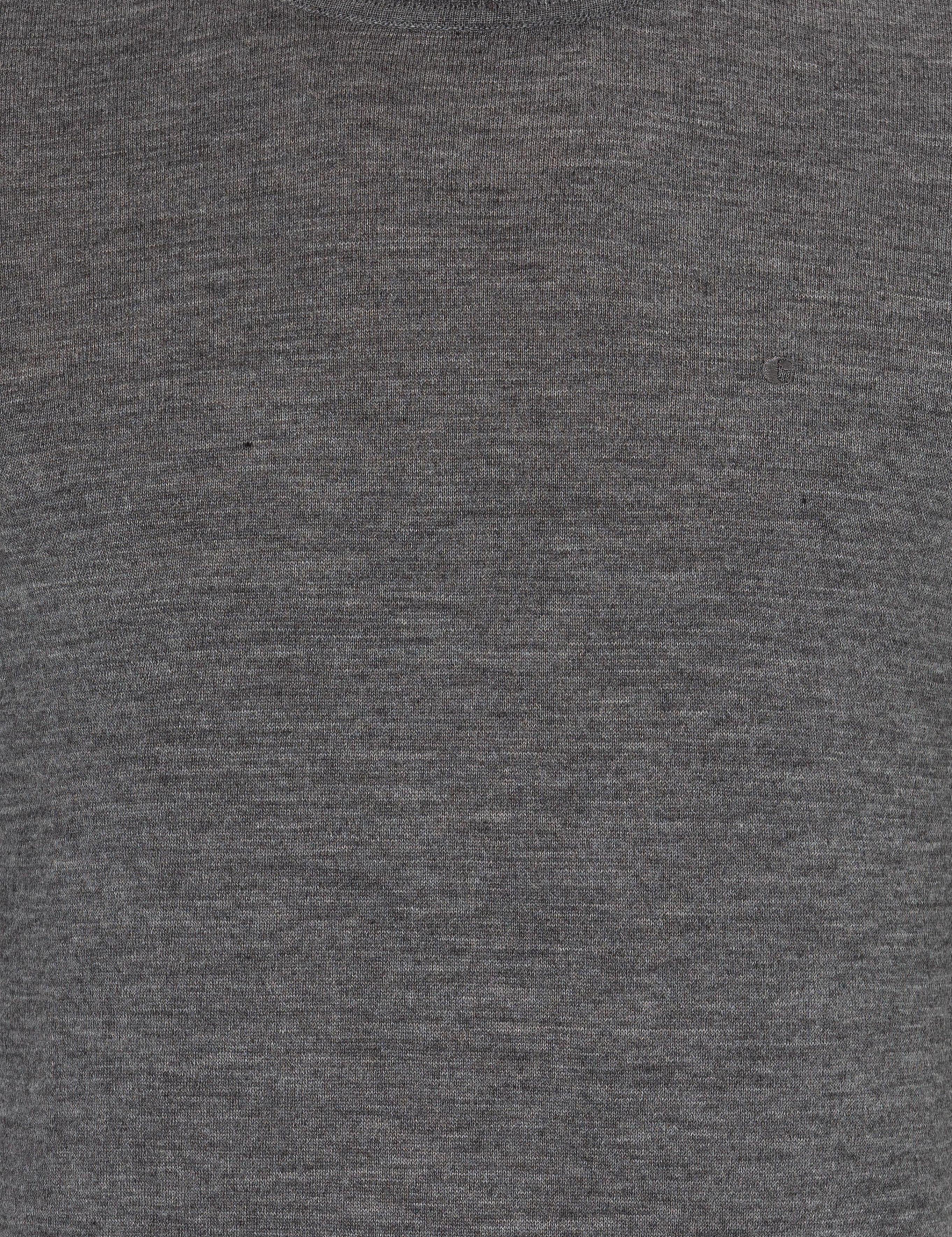 Antrasit Melanj Slim Fit Bisiklet Yaka Basic Triko Kazak - 50237038240