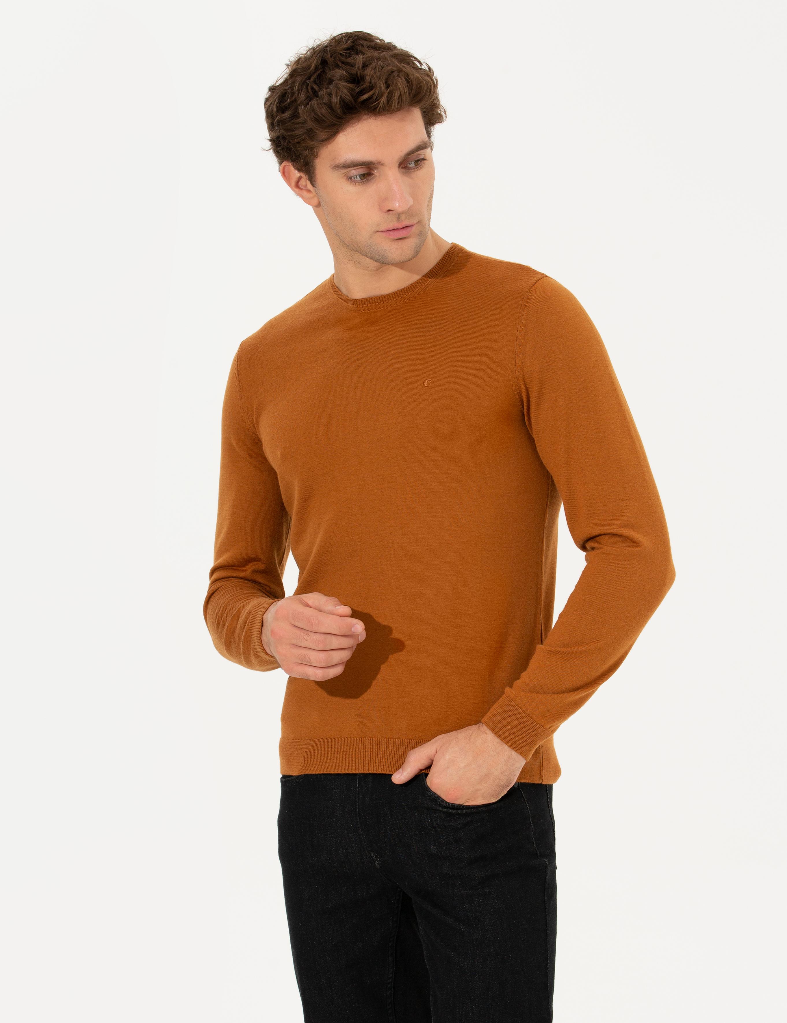 Tarçın Slim Fit Bisiklet Yaka Basic Triko Kazak - 50237038228