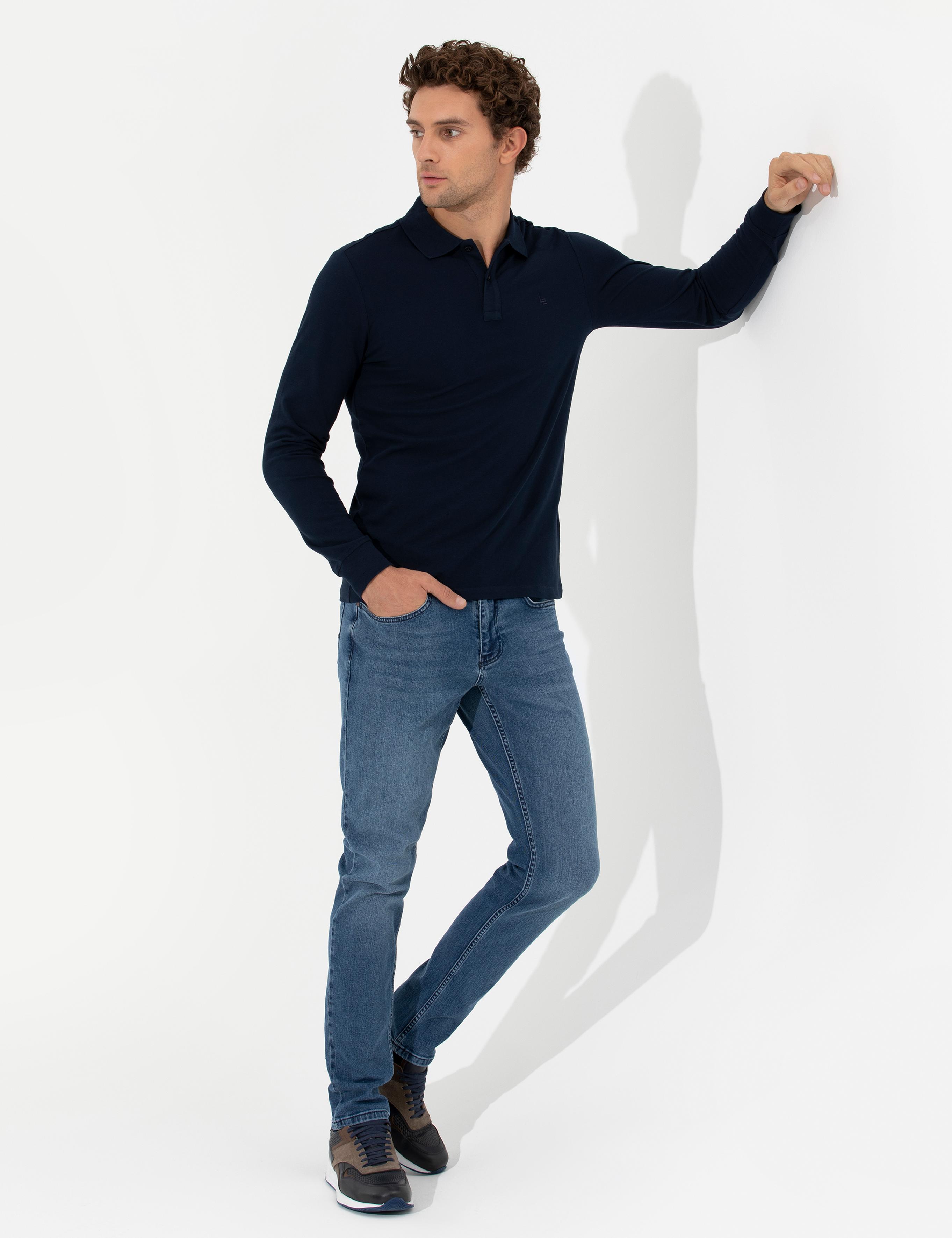 Lacivert Slim Fit Sweatshirt - 50264538001